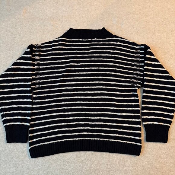 Alex Mill Harbor Stripe Sweater In Cotton - Dark Navy/Ivory - XL